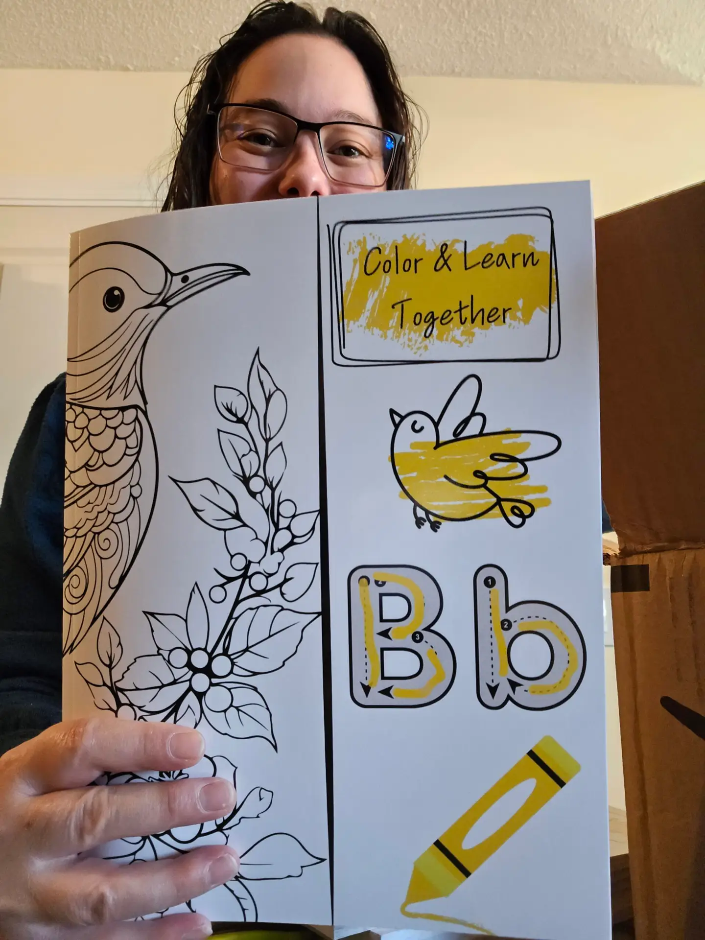 Color and Learn Together Activity Book for Left-Handed Adults and their children.