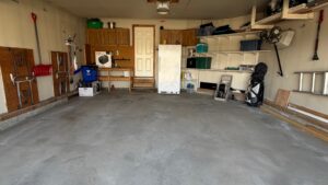 Cleared garage after downsizing and preparing a home for sale