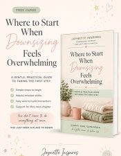 Where to start when downsizing feels overwhelming guide book cover page